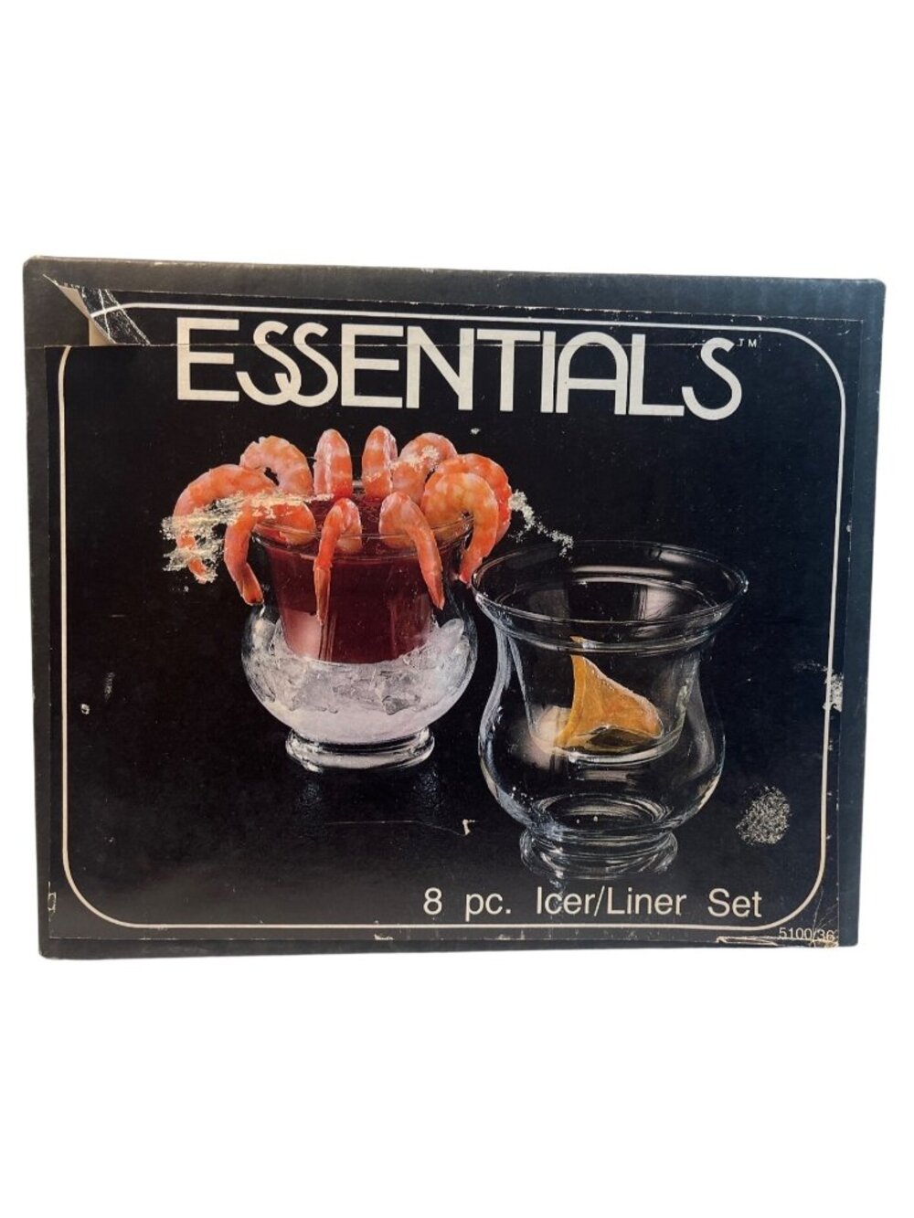 Essentials 8-Piece Glass Icer & Liner Set For Cocktails & Appetizers